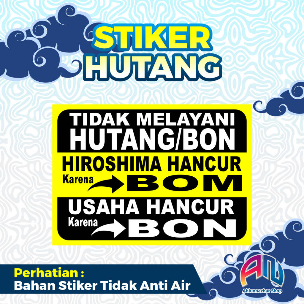 

Stiker Cromo Tidak menerima hutang (2 stiker)