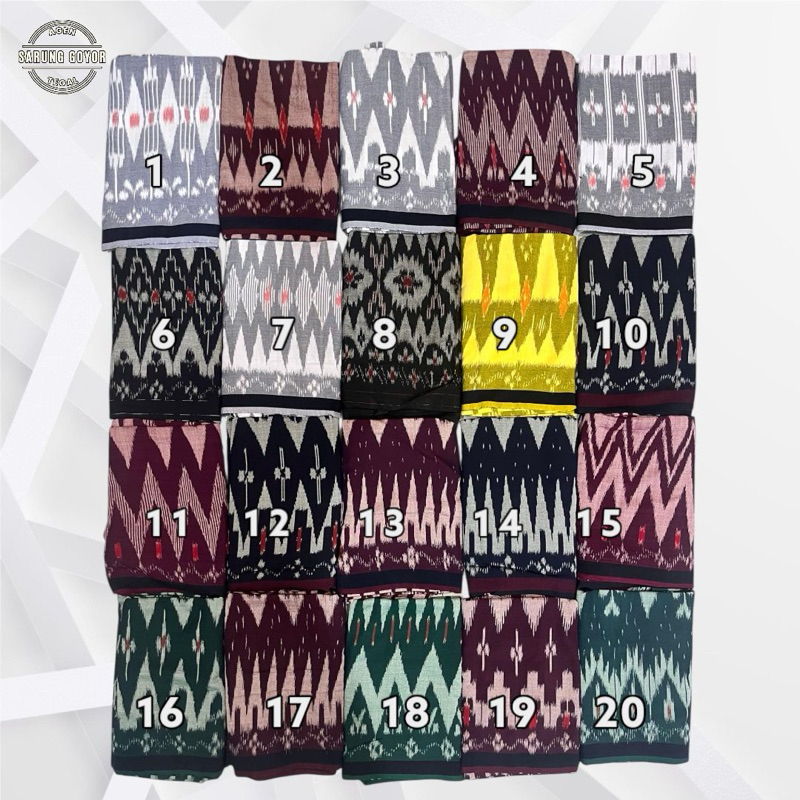 Sarung Goyor Tenun Botol Baddah 100% Rayon KODE 1-3