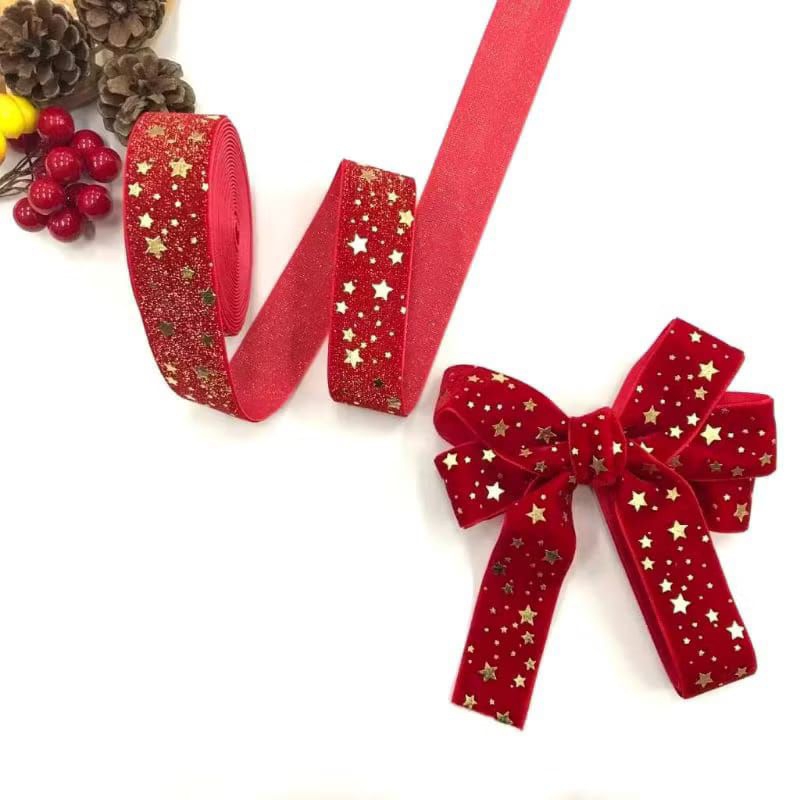 

1 YARD - PITA VELVET BLUDRU GLITER MOTIF BINTANG | PITA VELVET MOTIF BINTANG