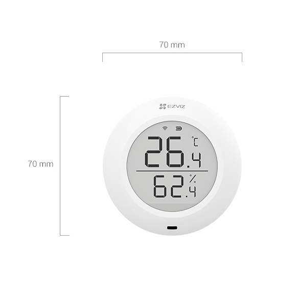 Smart Sensor Ezviz T51c Temperature & Humidity Sensor  Requires the EZVIZ Home Gateway A3¹