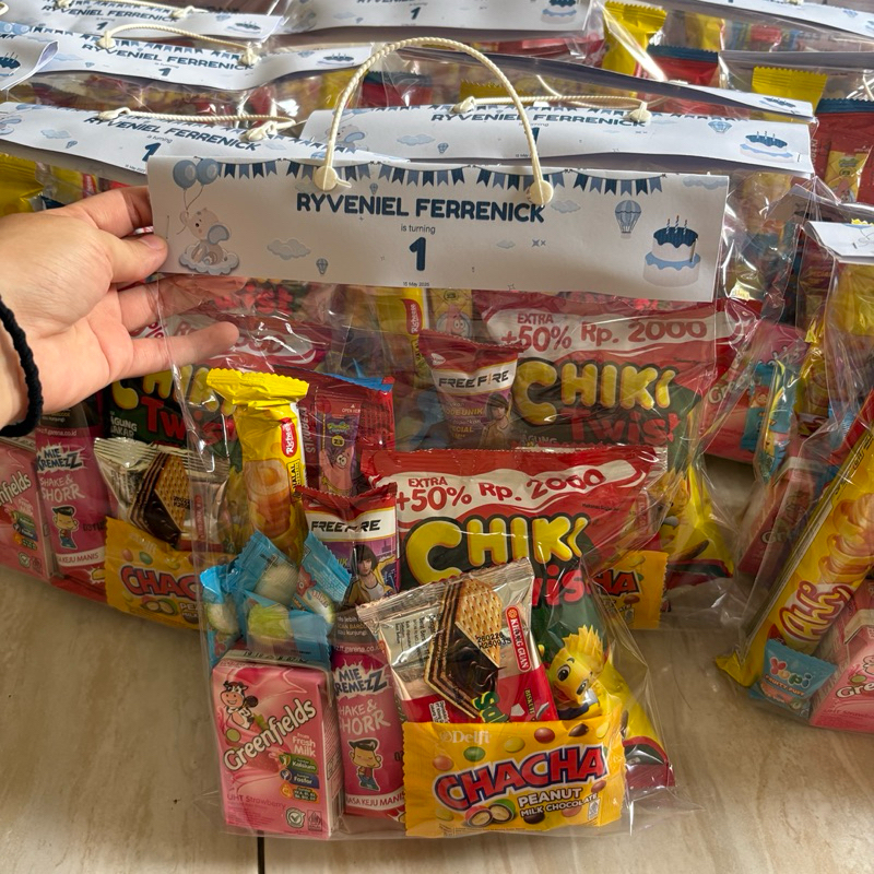 

Bingkisan Snack Anak Ulang Tahun Tentengan Snack Ulang Tahun Anak (FREE DESIGN)