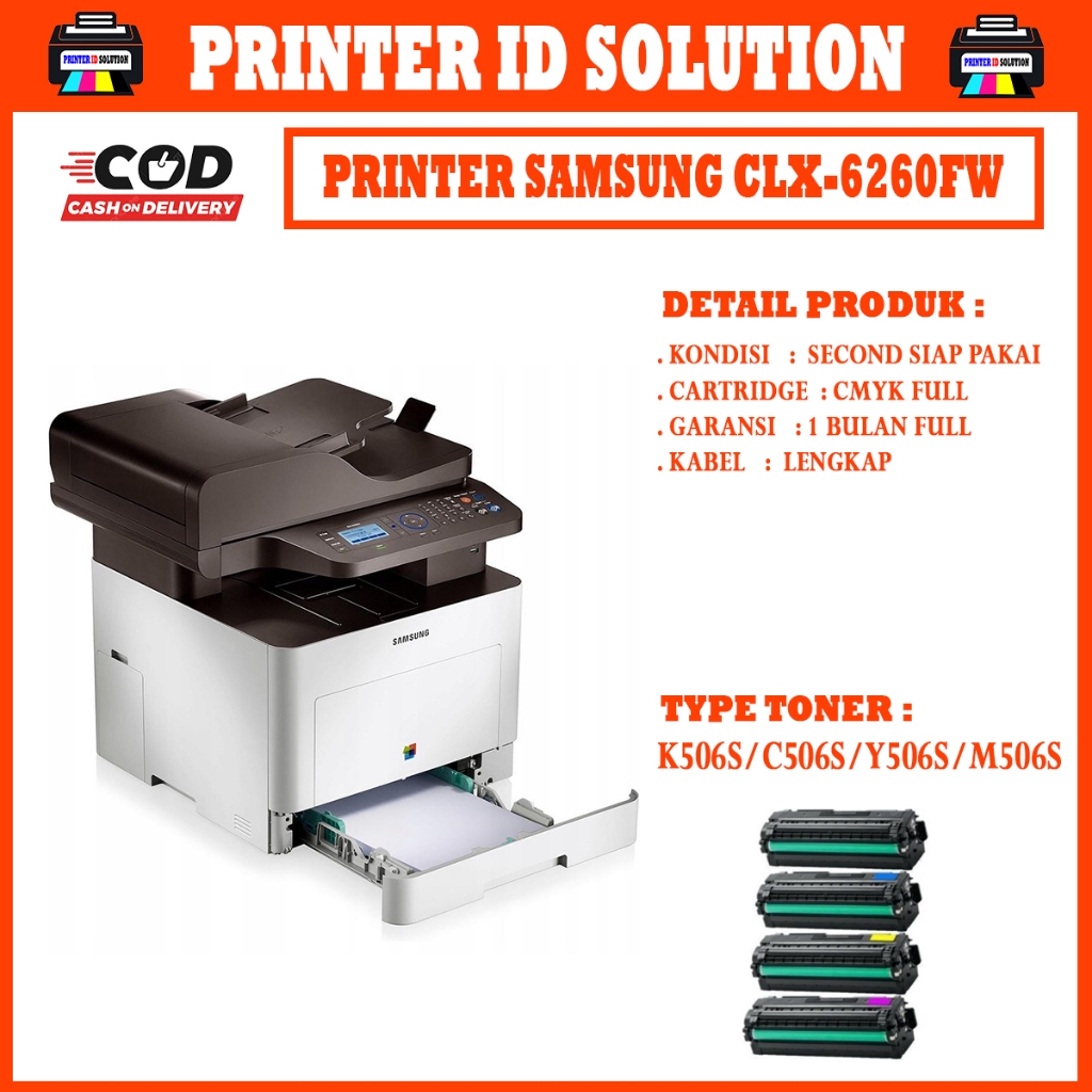 PRINTER SAMSUNG CLX-6260FW CLX 6260 SIAP PAKAI