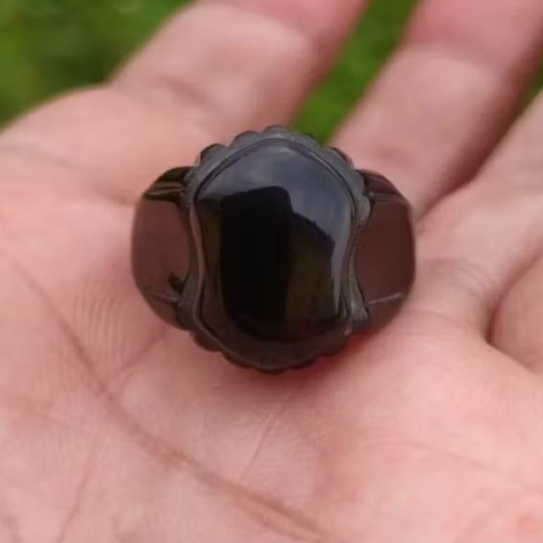 cincin batu akik Yaman Wulung cibeet . moedel terompah