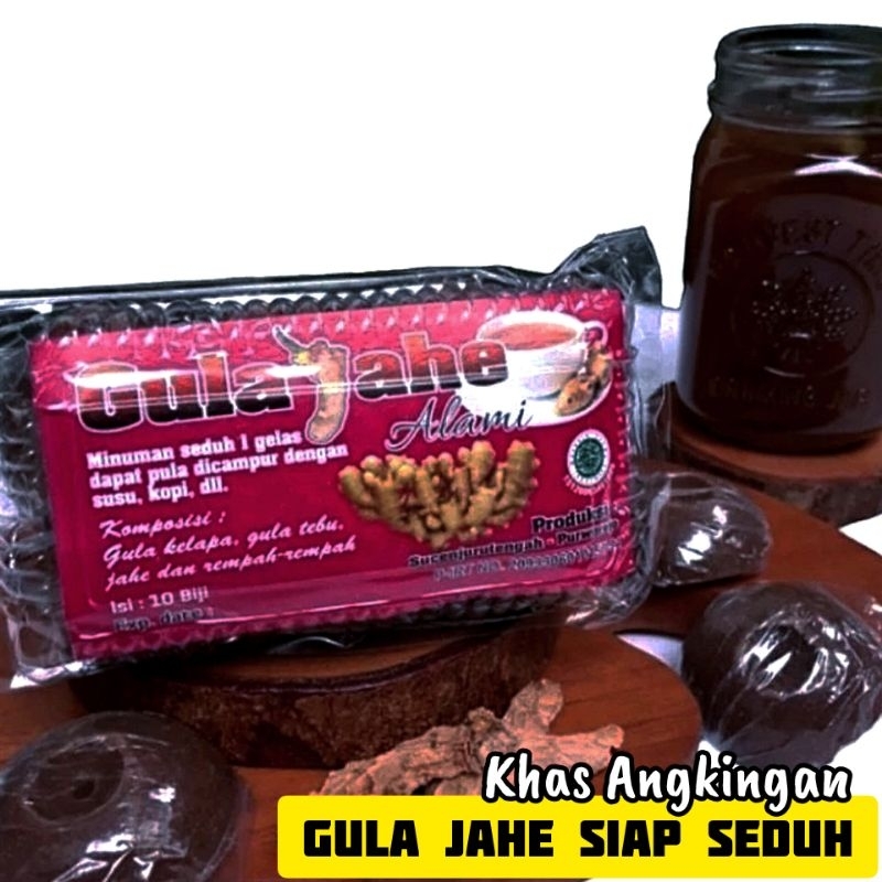 

Gula Jahe [GUJE] Minuman Herbal Tradisional Khas Purworejo Isi 10 Keping Hangat Sehat