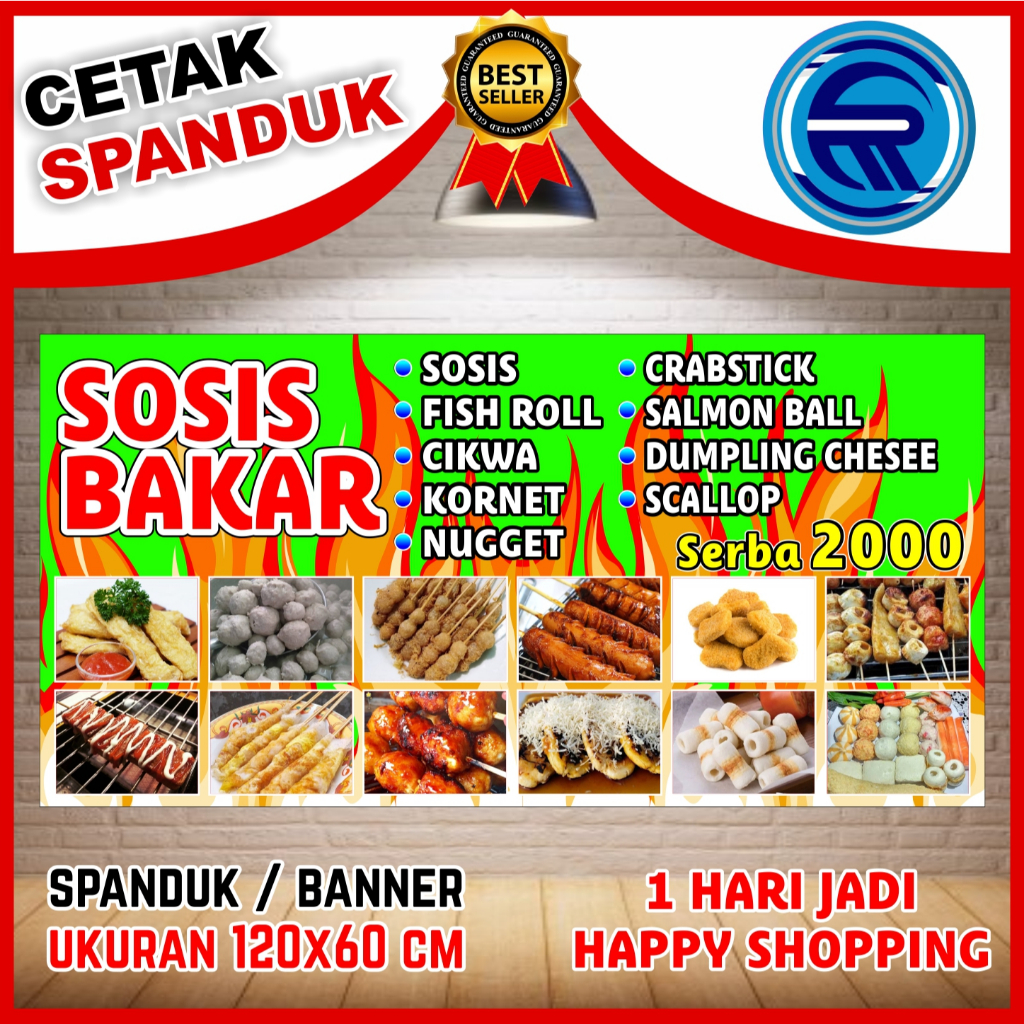 Spanduk/Banner Sosis Bakar Spanduk Banner Sosis Bakar Spanduk/Banner Aneka Makanan Serba 2000