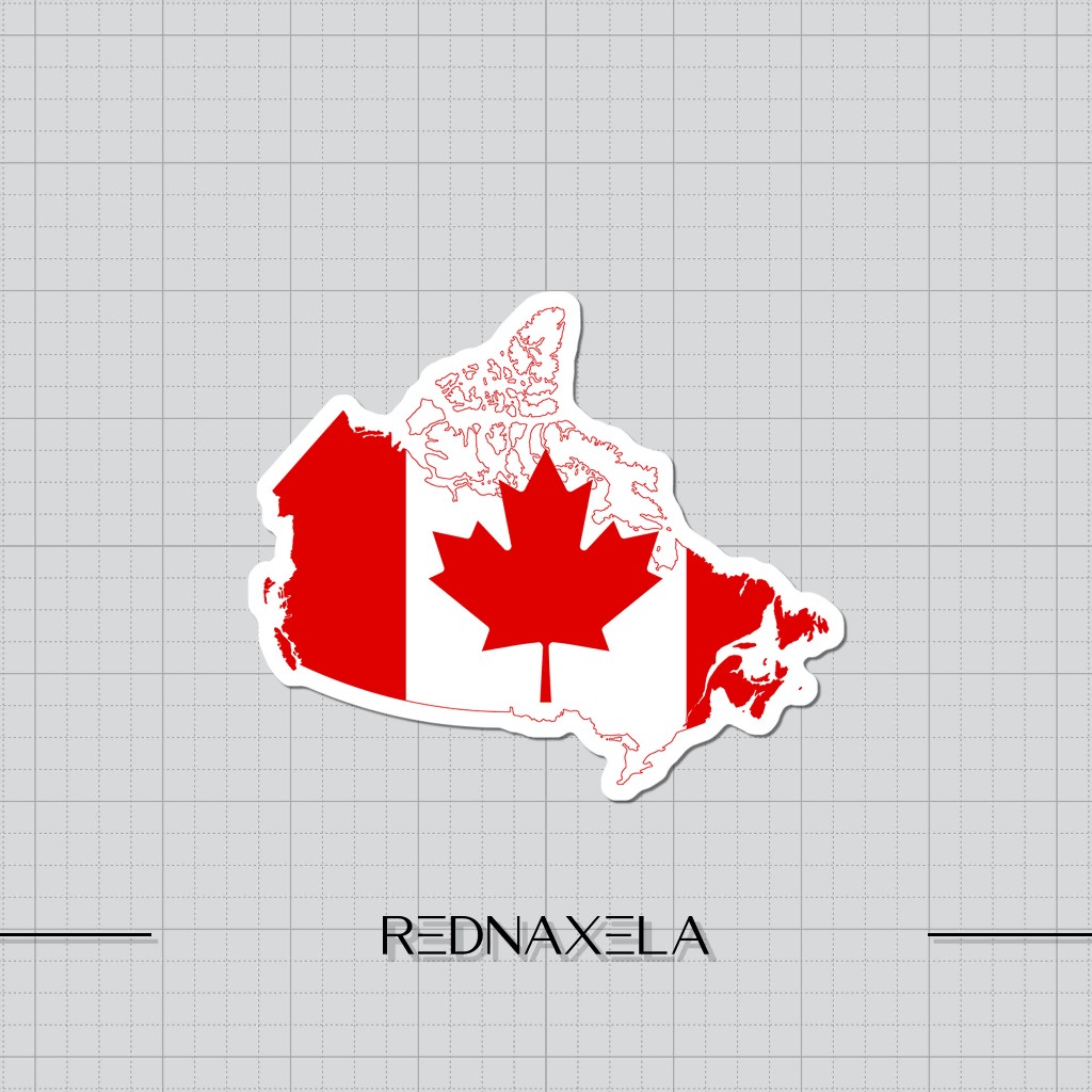 

Stiker Vinyl Canada Map Stiker Koper Outdoor Waterproof Sticker