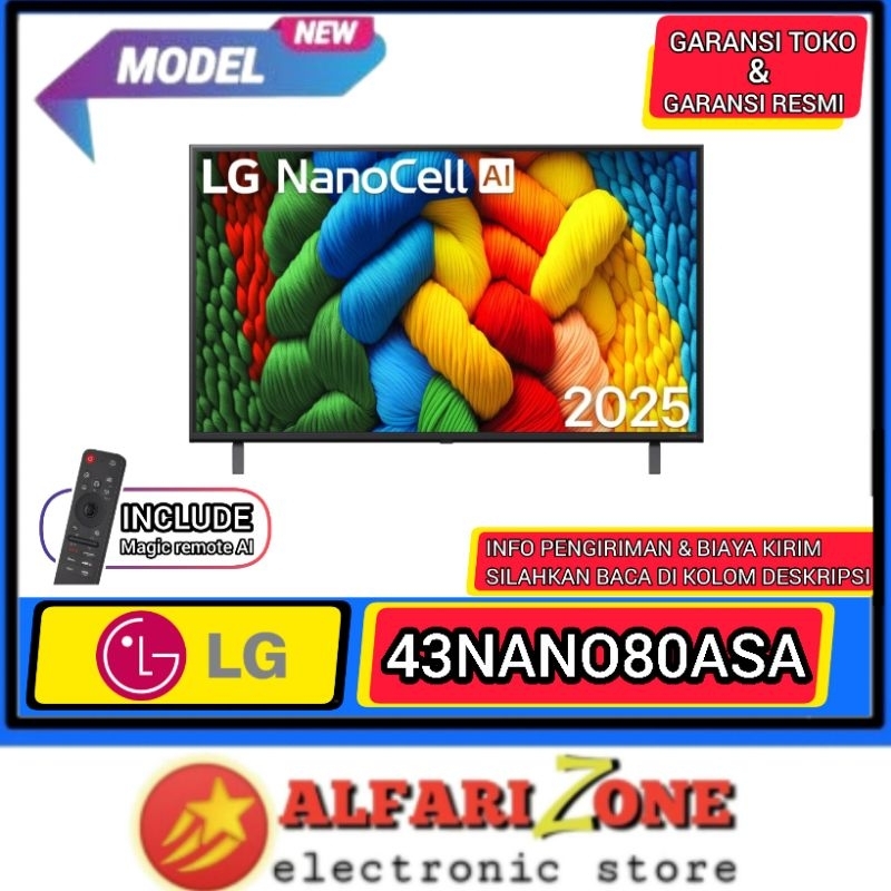 LG 43NANO80ASA Smart TV LG 43 inch NanoCell 4K UHD TV LG 43" 43NANO80