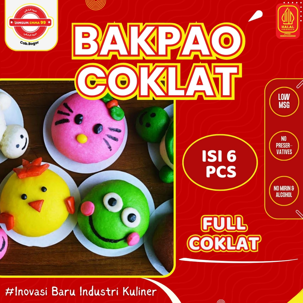 

Bakpau Karakter / Hapipau Coklat isi 6 Pcs Frozen Premium