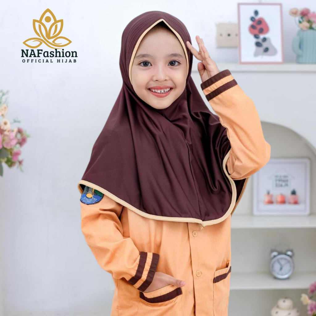 𝐍𝐚𝐟𝐚𝐬𝐡𝐢𝐨𝐧 Hijab Bergo Kerudung Pramuka Anak sd Perempuan