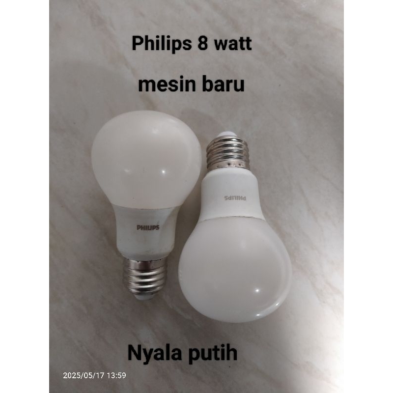 Lampu led philips bekas/rekondisi 8 watt (mesin baru)