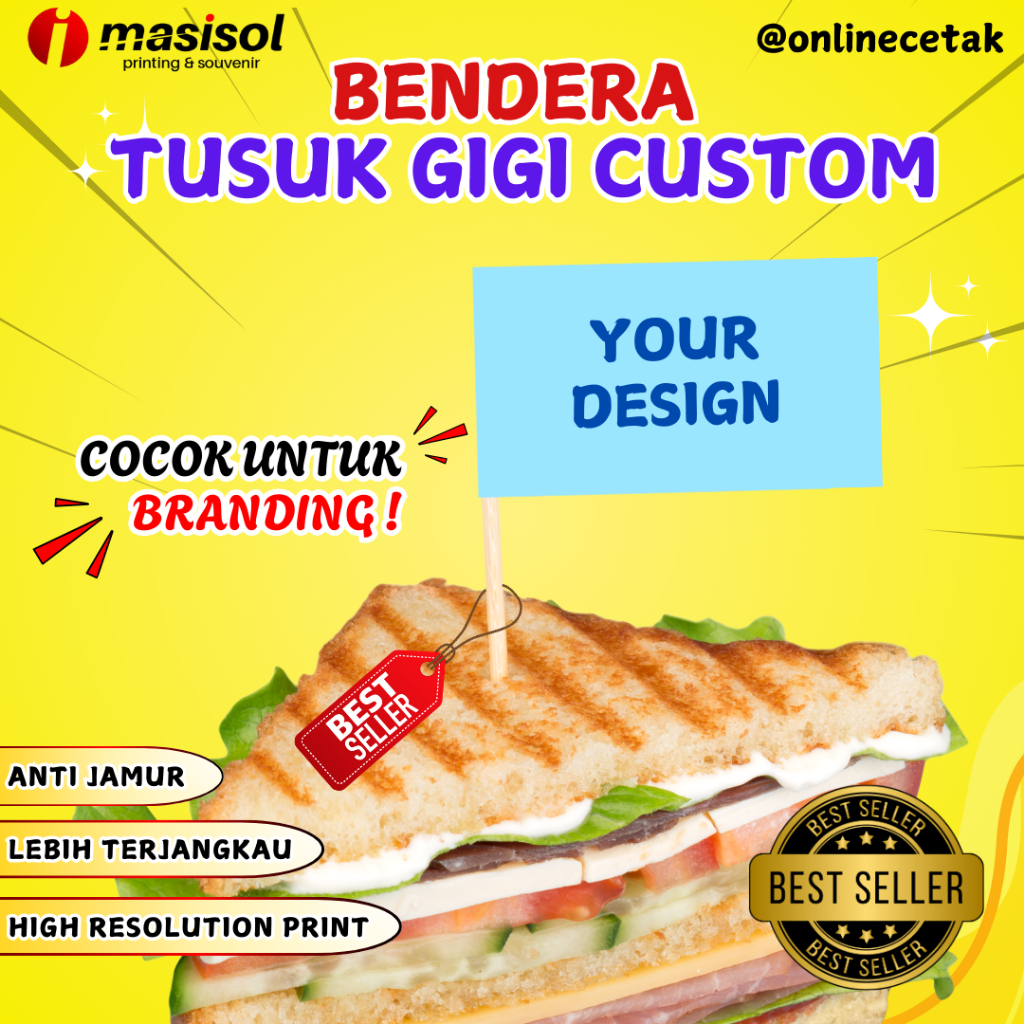 Bendera Tusuk Gigi Custom