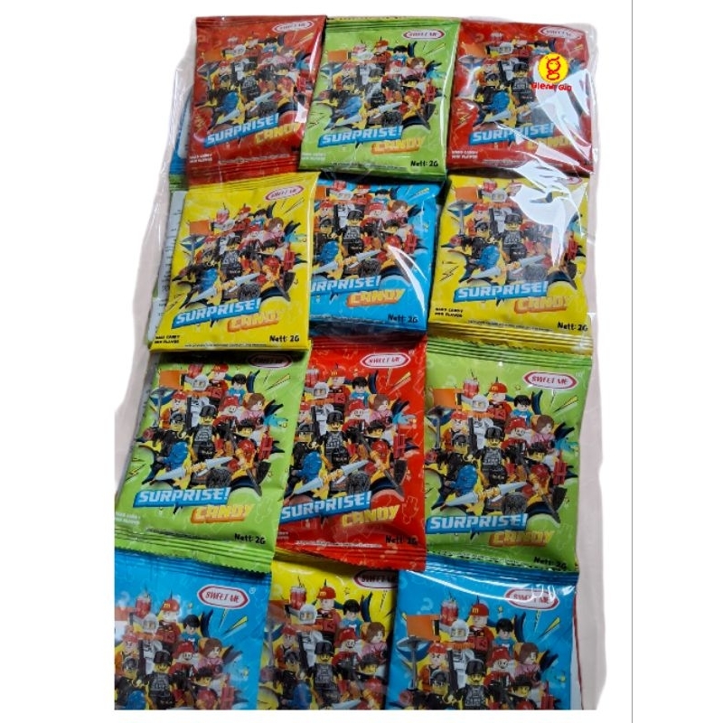 

Permen Keras Aneka Rasa Hard Candy Berhadiah Lego Blok Mainan Orang Sweet Me Renceng isi 10 pcs