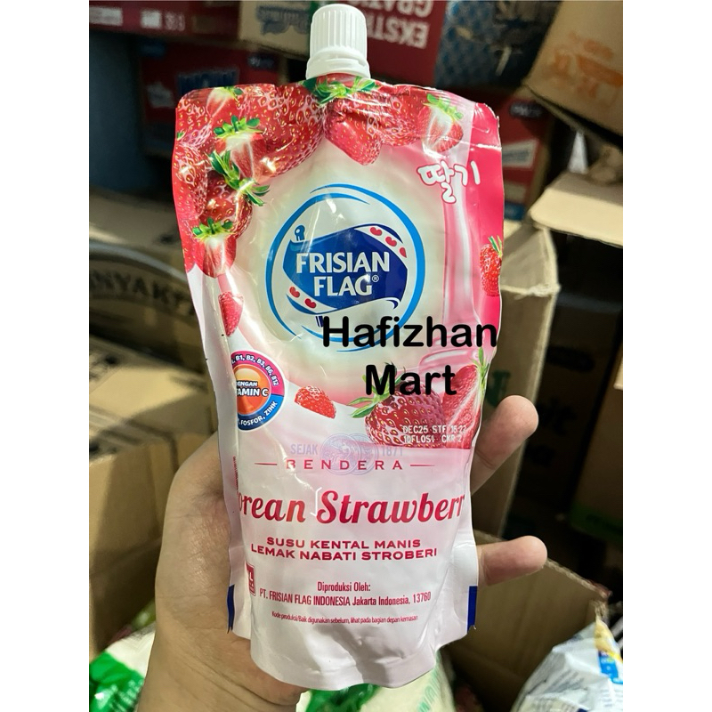 

Frisian flag susu Korean strawberry 260gr pouch