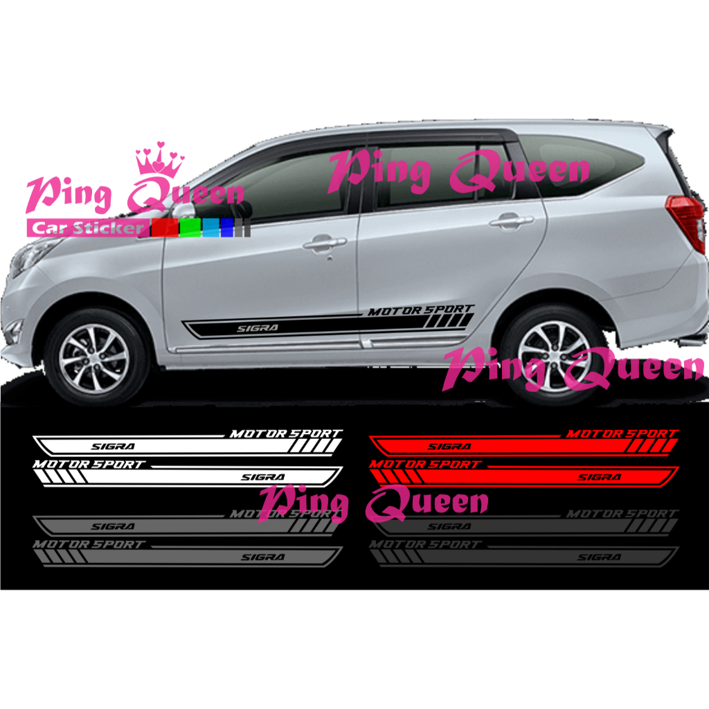 Sticker stiker mobil sigra cutting sticker mobil daihatsu sigra sticker mobil terbaru