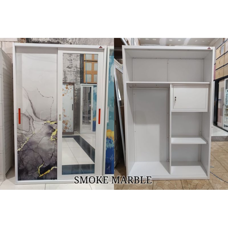 Lemari Besi 2 Pintu Sleding