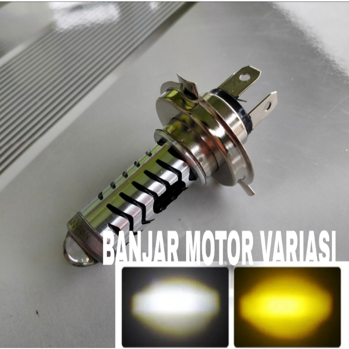 LAMPU UTAMA LED H4 SENJA LAMPU DEPAN NINJA R 15 VIXION Scoopy LED  MOSCOW DEPAN MOBIL MOTOR LED LASE