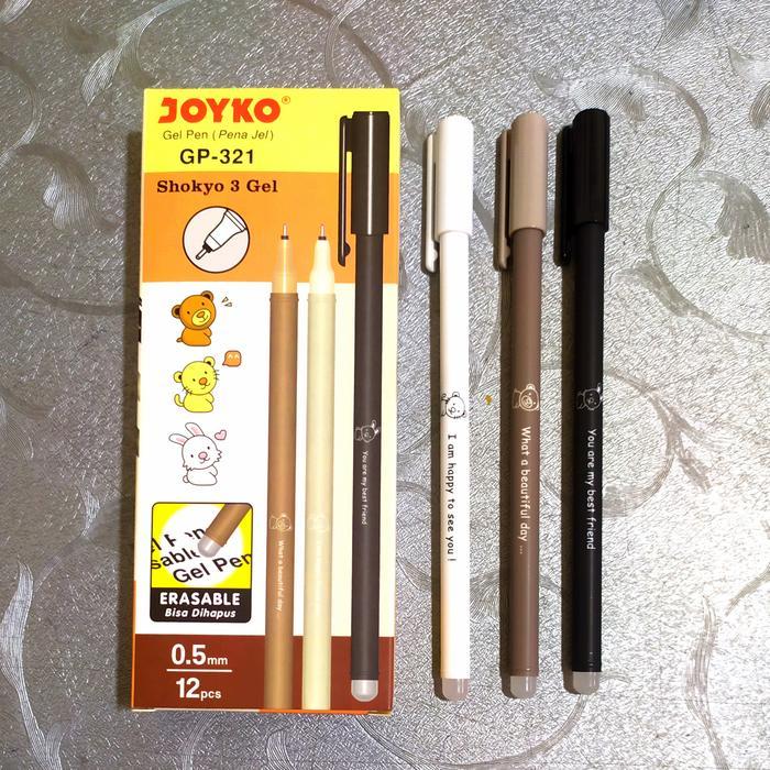 

Erasable Gel Pen Joyko GP-321 Shokyo 3 Pulpen Bisa Dihapus Gel 0.5 mm - Satuan esb