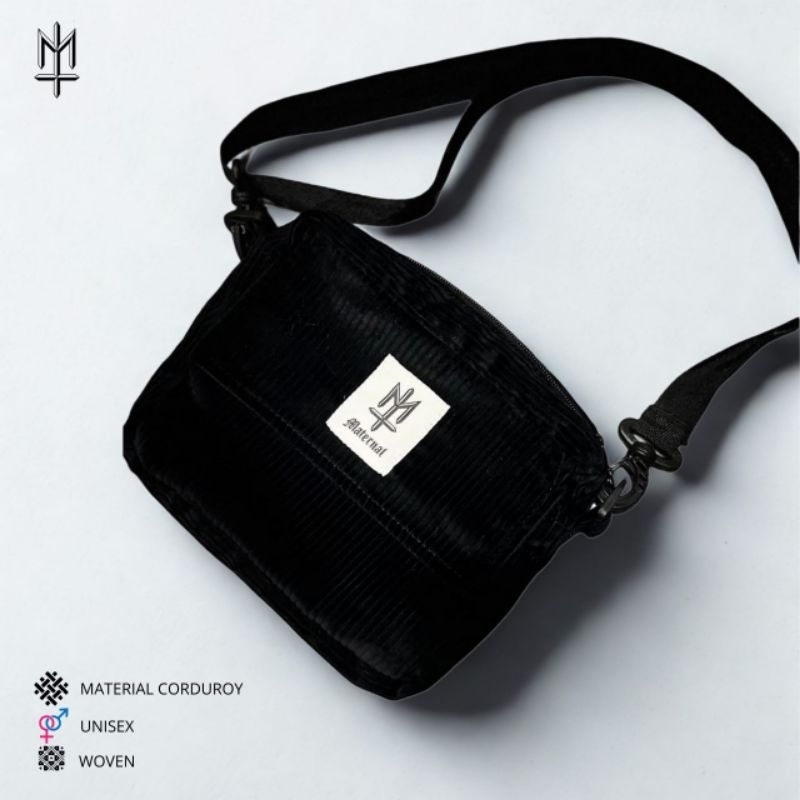 MATERNAL DISASTER - TAS SLEMPANG SLINBAG DARK CORDUROY