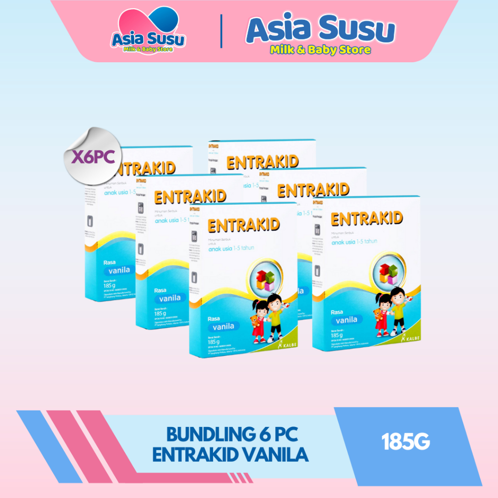

[BUNDLE] Entrakid vanila 185gr x 6pc ( susu nutrisi untuk anak susah makan)