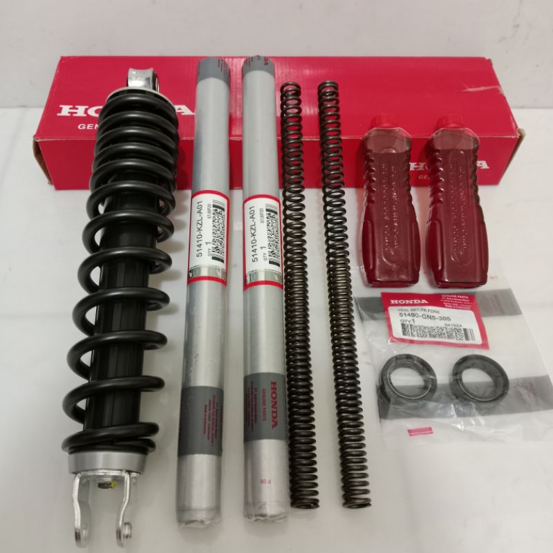 As shock depan + Belakang honda Beat fi Scoopy fi esp Vario 110 fi per+sok+sil+oli Tinggal pasang