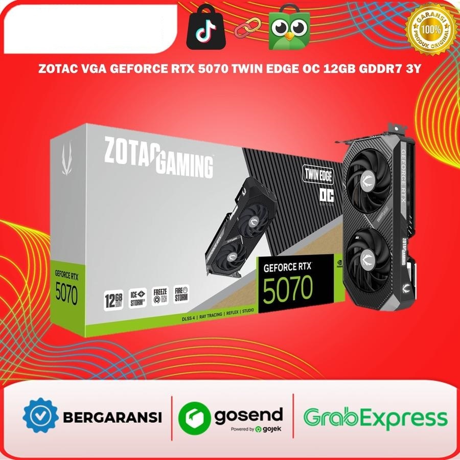ZOTAC Gaming GEFORCE RTX 5070 TWIN EDGE OC 12GB GDDR7 VGA Nvidia RTX5070