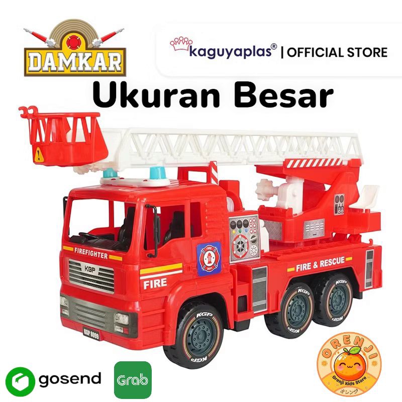 Mainan Truck DAMKAR. Fire Rescue Truck. Truk Ukuran besar, bisa keluar air. Sound and Light