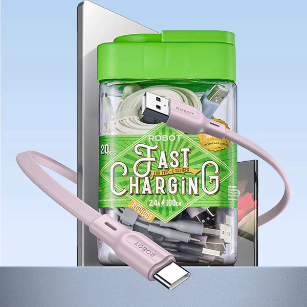 Kabel Data Robot Type C RGC100 Kabel Charger Robot Type C Kabel Casan Robot Type C RGC100 Toples