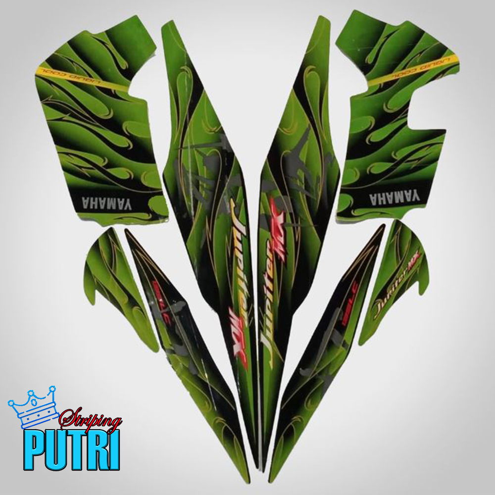 Stiker Striping Motor Yamaha Jupiter MX 2008 Hijau Lis Les Body Jupiter MX 2008 Terbaik