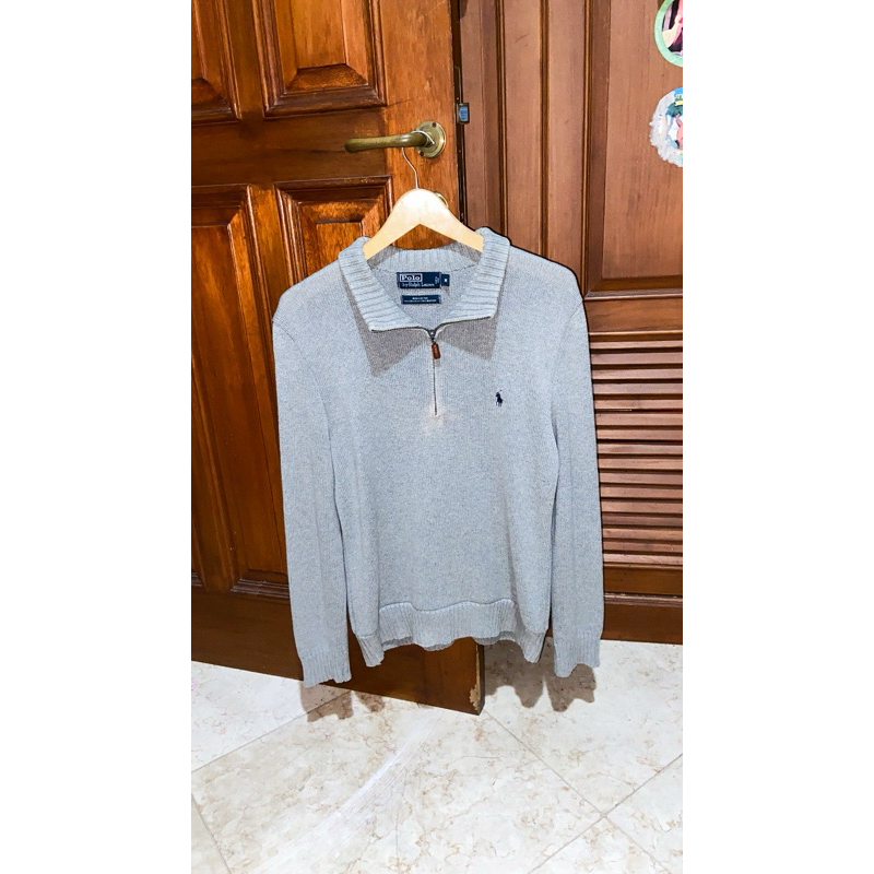 Quarter Zipper Half Zip Knitwear Polo Ralph Lauren Grey