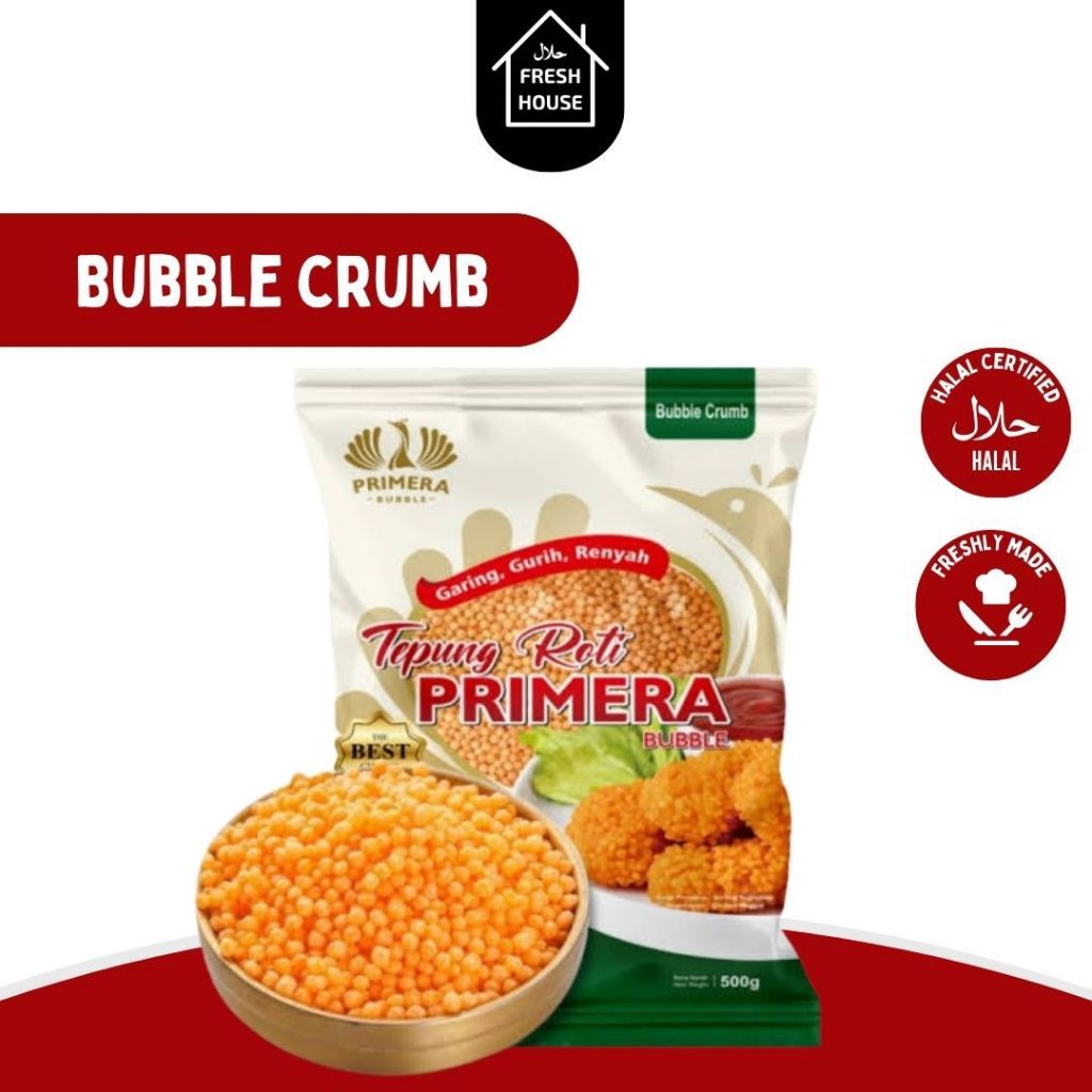 

BUBBLE CRUMB 200GR & 500GR / TEPUNG ROTI PRIMERA 450GR