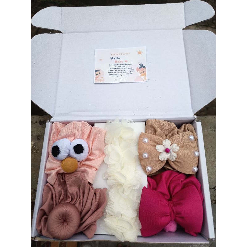 Hampers Turban bayi perempuan / hampers kado turban bayi / kado lahiran kado bayi perempuan