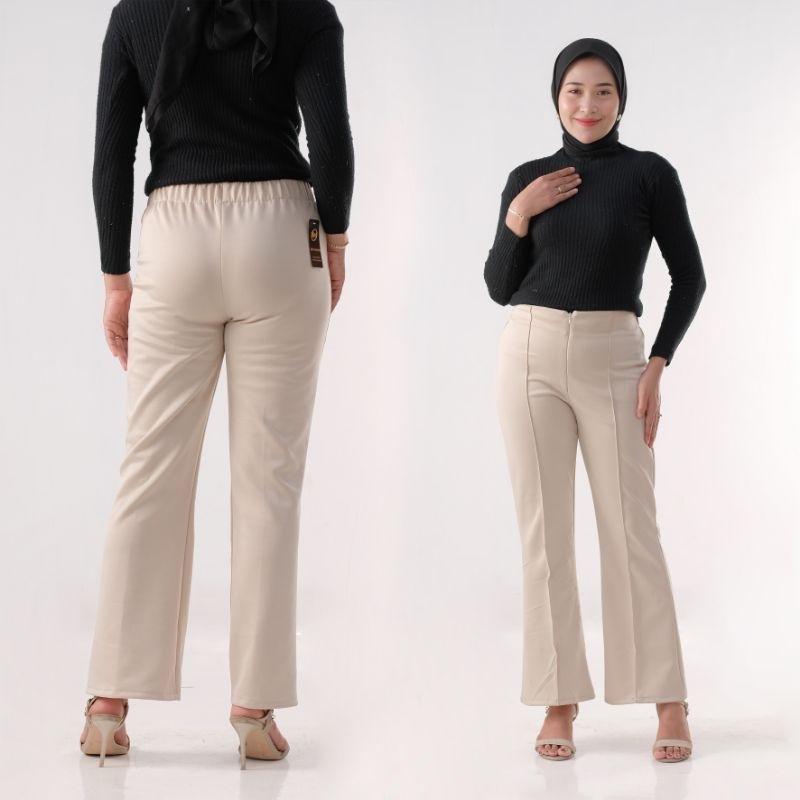 Celana Scuba Cutbray Premium / Kulot Cutbray Wanita Scuba Melar