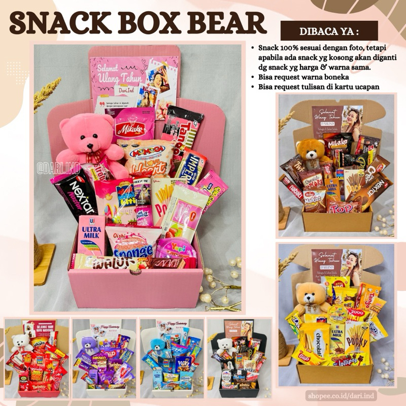 

GIFT BOX SNACK Kado Ulang Tahun / Buket Snack Ultah / Hampers Snack Natal / Kado Wisuda / Kado Anniversary / Kado Valentine / Kado Sempro / Kado Semhas / Hadiah Kelulusan Sekolah / Hadiah Ultah Cewek Cowok / Kado Anak-anak / Hadiah Hari Guru / Kado Imlex
