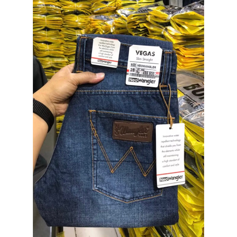 Werqo - Celana Neo Wangler Vegas High Quality / Celana Jeans Pria Panjang Slim Straight / Celana Sel