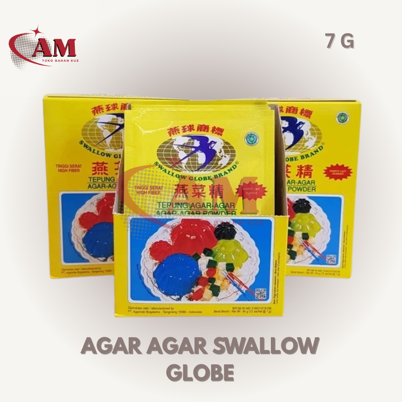 

Agar agar swallow globe Tanpa Warna Coklat Merah Hijau 7 Gr