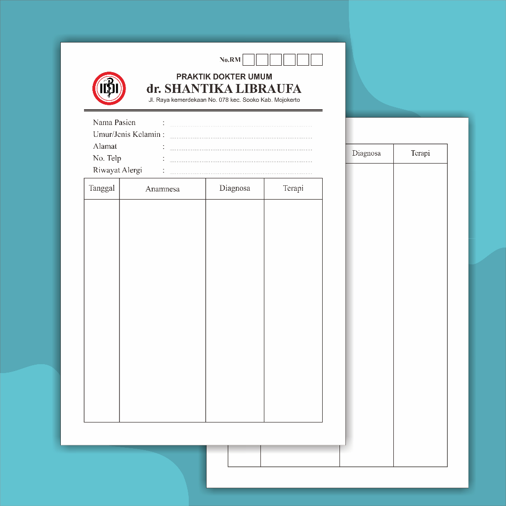 

Kartu Rekam Medis custom, kartu rekam medis Tebal Brief Card, cartu RM