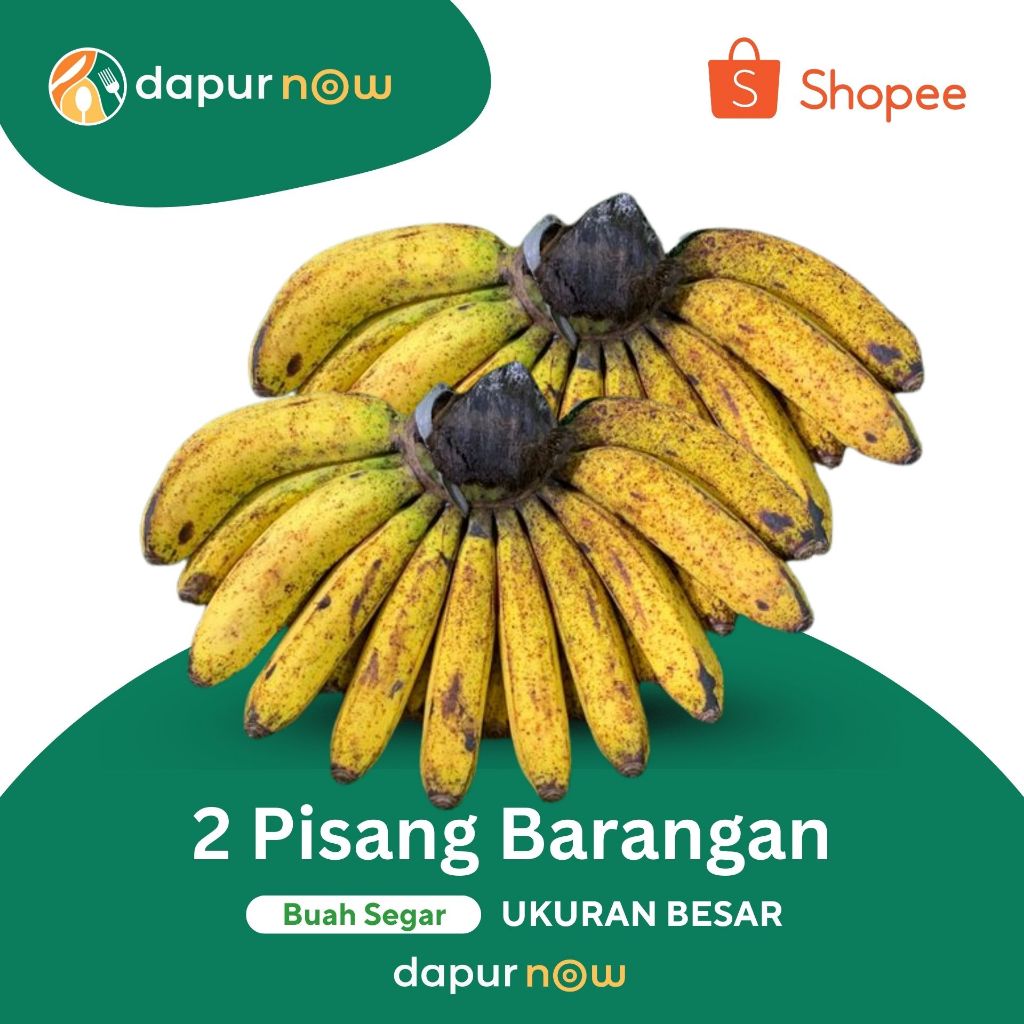 

PISANG BARANGAN 2 SISIR UKURAN BESAR - BUAH SEGAR DAPURNOW