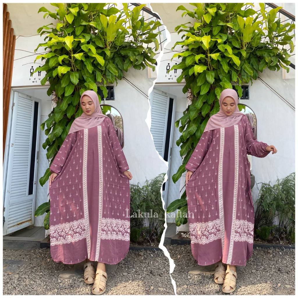 Kaftan Sakinah Rayon super Batik Pekalongan Original Daster Jumbo Busu Batik Pekalongan