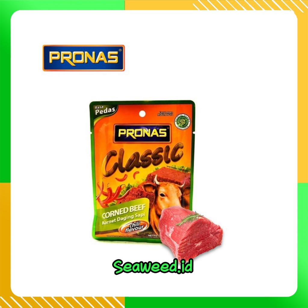 

Pronas Corned Beef ChilLI Sachet 50gr Kornet Daging Sapi Pedas Halal