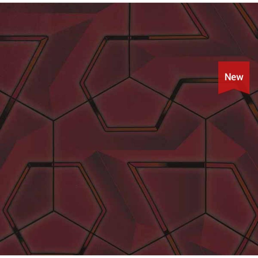 WALLPAPER DINDING GEOMETRI MERAH POLOS NEW - GEOMETRI MERAH