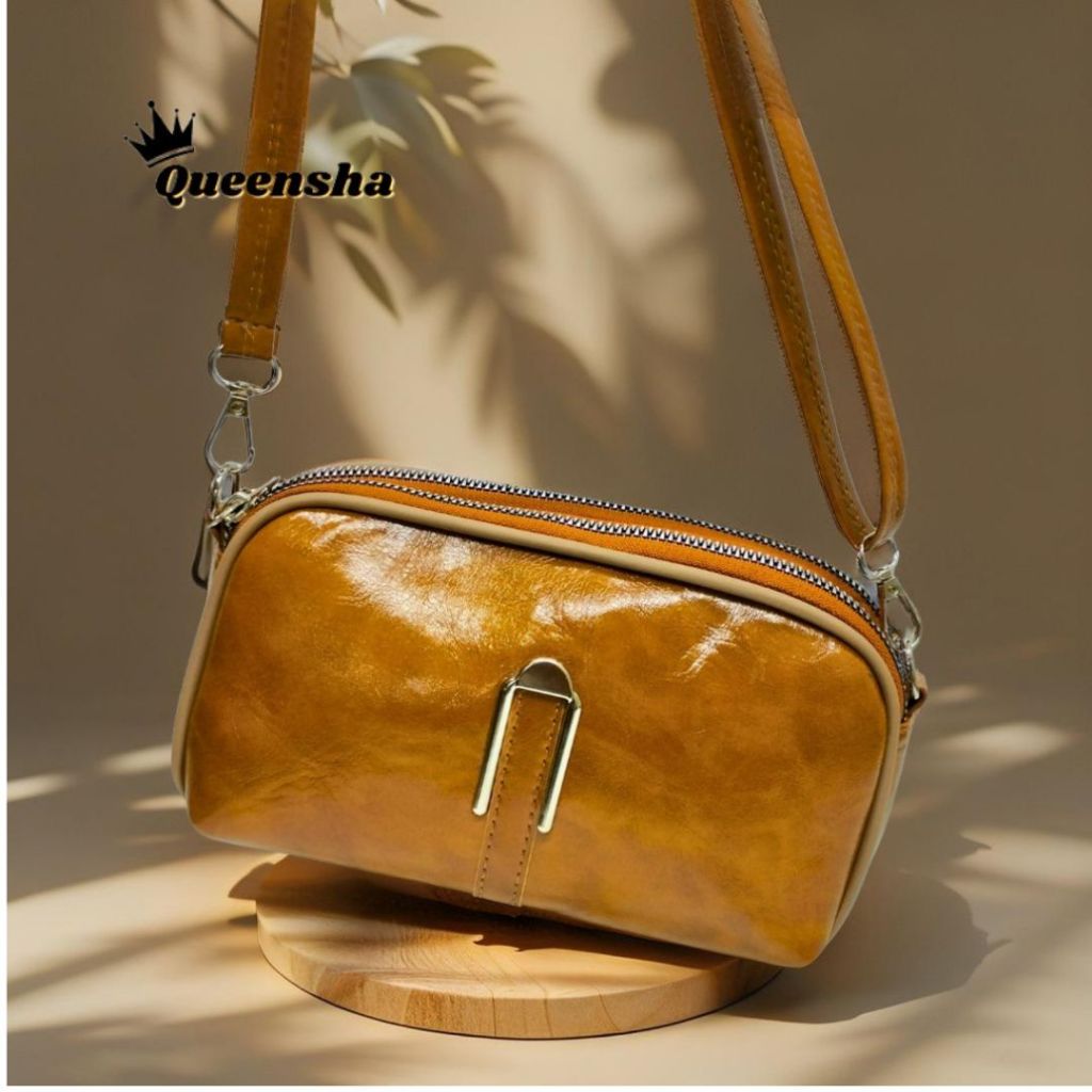 Tas slempang Kulit wanita kekinian Terbaru muat banyak simple elegan Murah