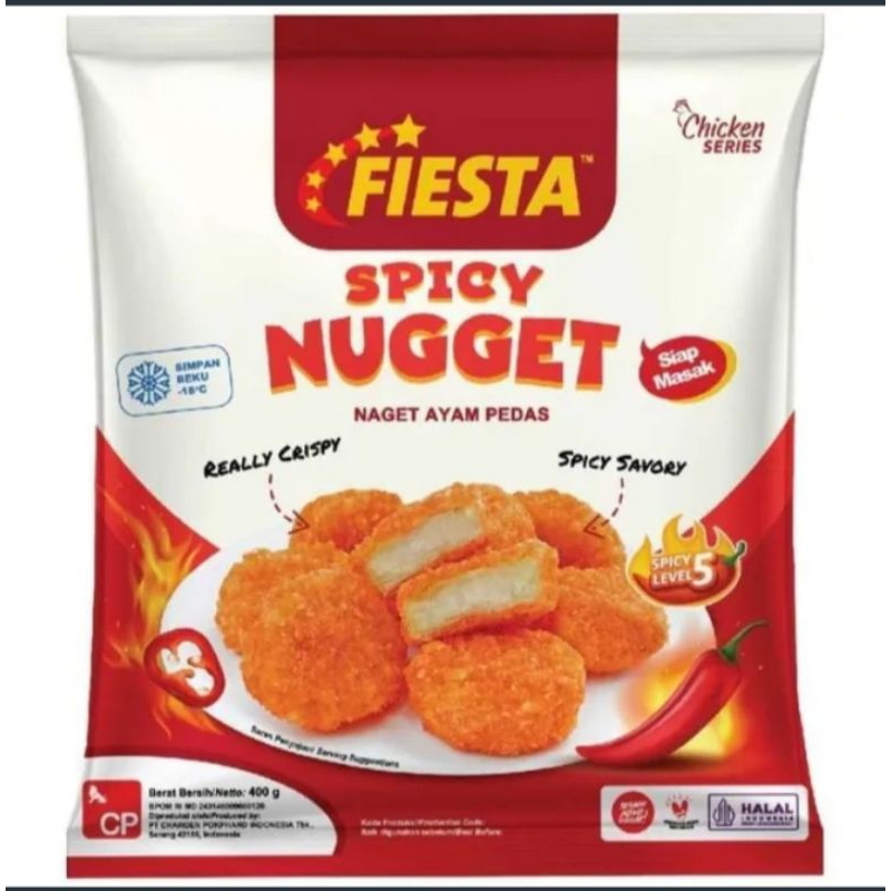 

Fiesta Spicy Chicken Nugget 400gr (Instan/Sameday)