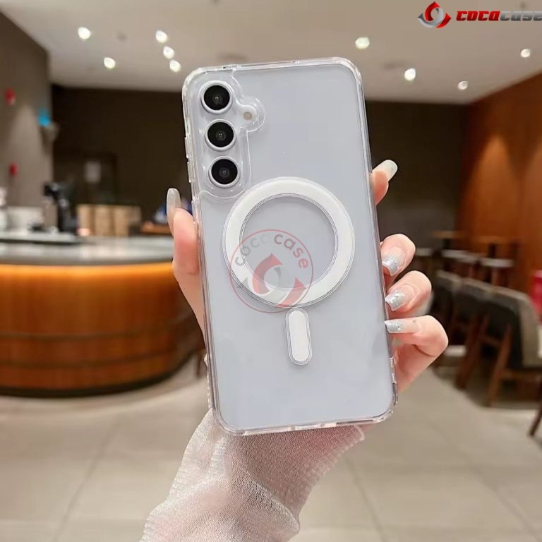 Premium Magsafe Clear Case Samsung Galaxy A15 A25 A24 A16 A35 A55 A36 A56 A16 KODE V4C7