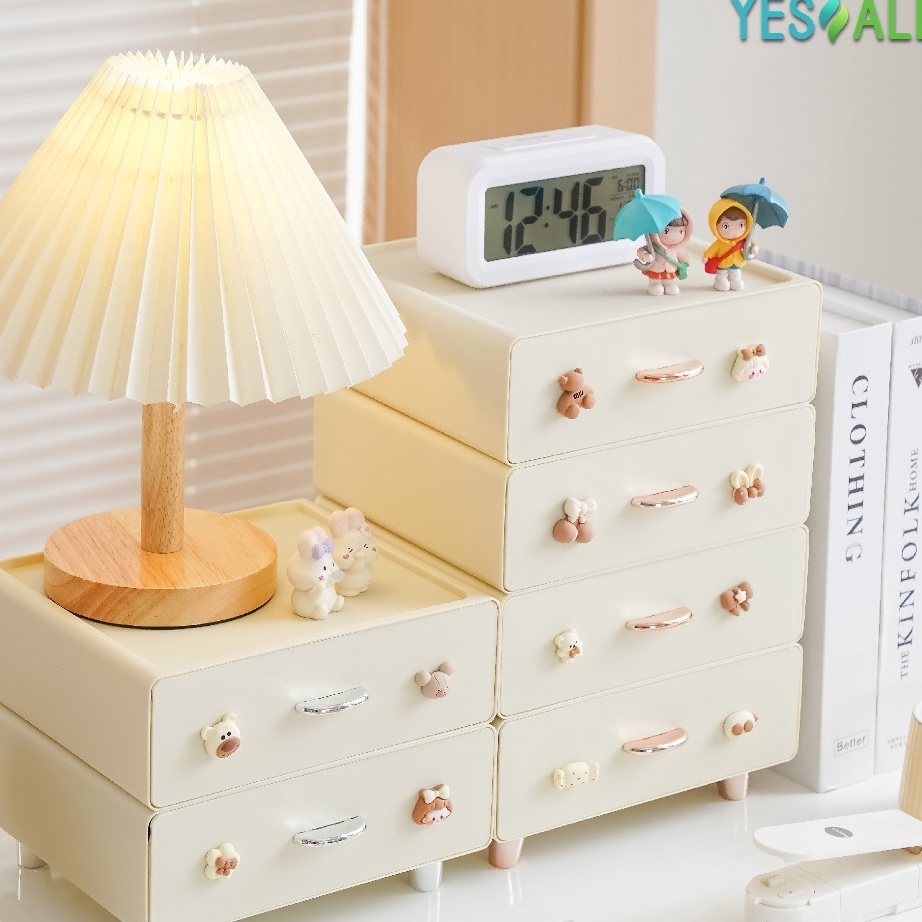 Miliki YESALL Rak Susun Serbaguna  Rak Kosmetik Kotak Penyimpanan Rak Skincare Rak Serbaguna T Make 