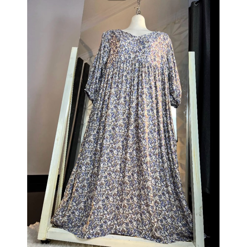 jku Dres Rayon Motif Bunga Jumbo Smoke Adem Kekinian