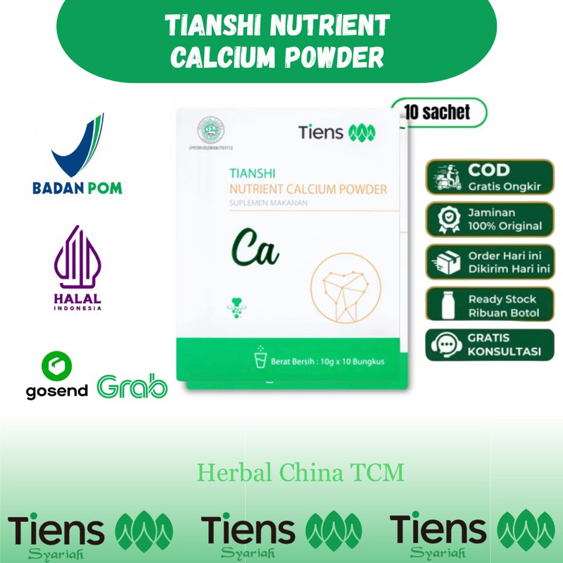 

TIENS Nutrient Calcium Powder Susu Kalsium Dewasa Untuk Kesehatan Tulang Peninggi Badan Tiens