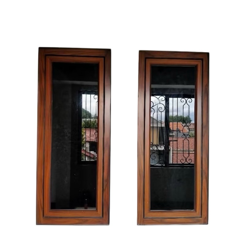 1 set kusen jendela Alumunium 3in serat kayu ukuran T120x60cm