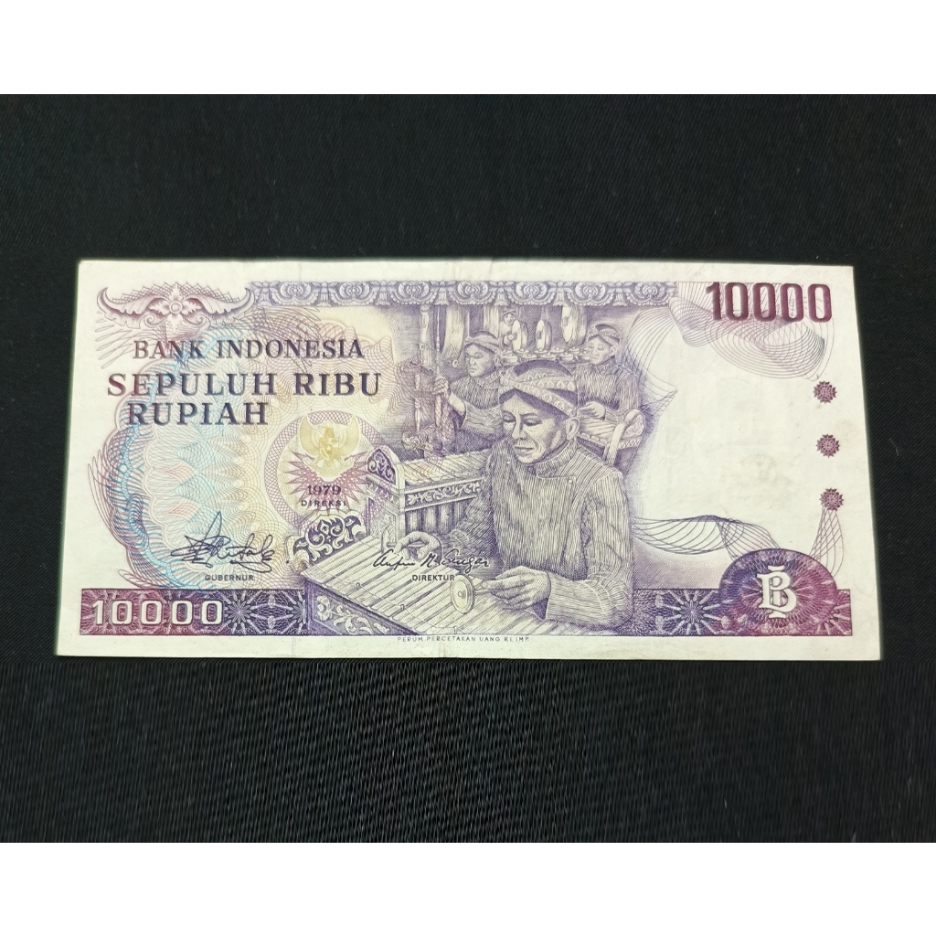 UANG KERTAS JADUL 10 RIBU RUPIAH GAMELAN 1979