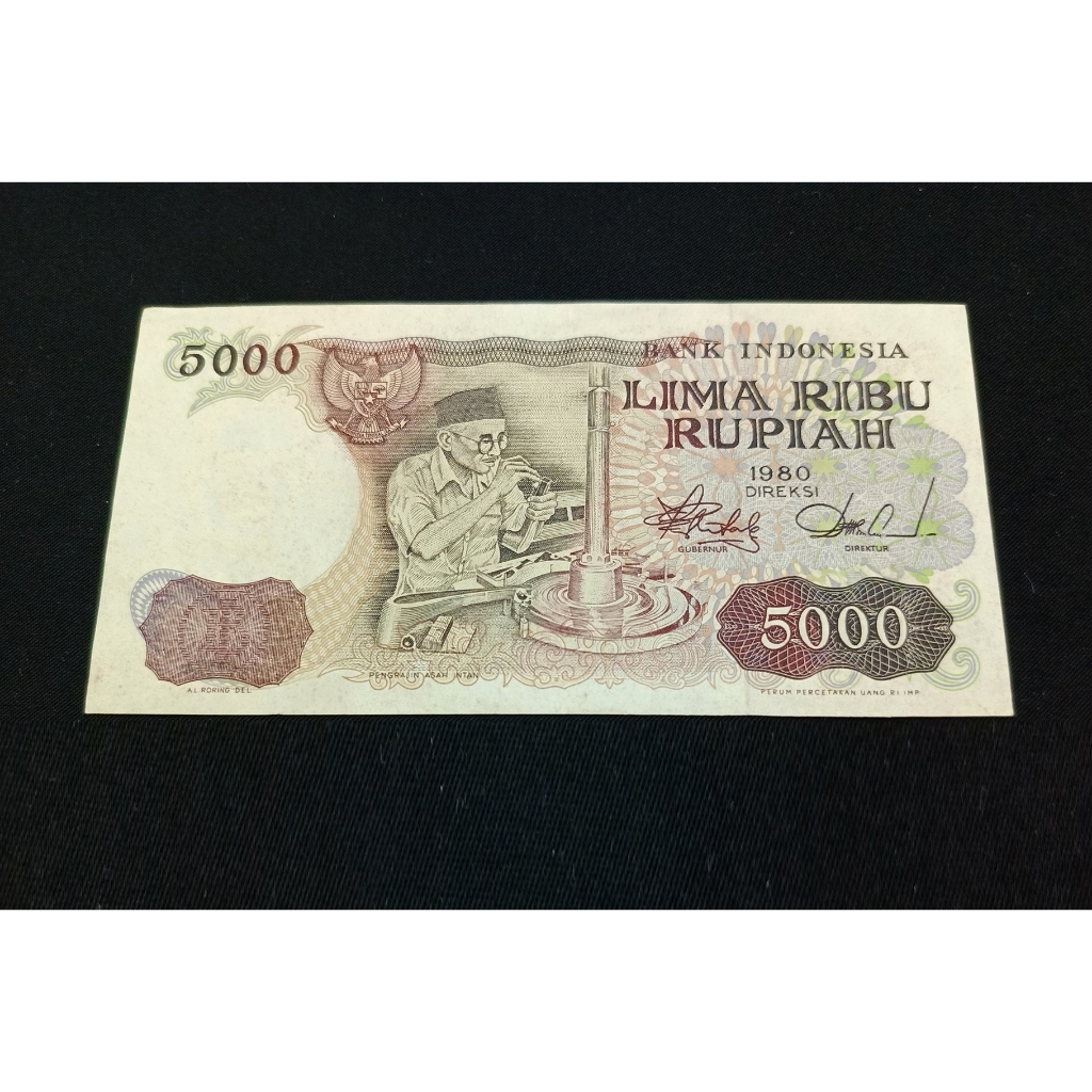 UANG KERTAS JADUL 5 RIBU RUPIAH PENGASAH INTAN 1980