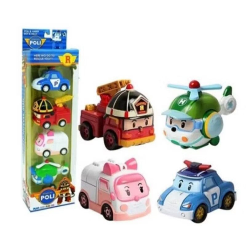 Mainan Set Robo Car Poli Robot Poli